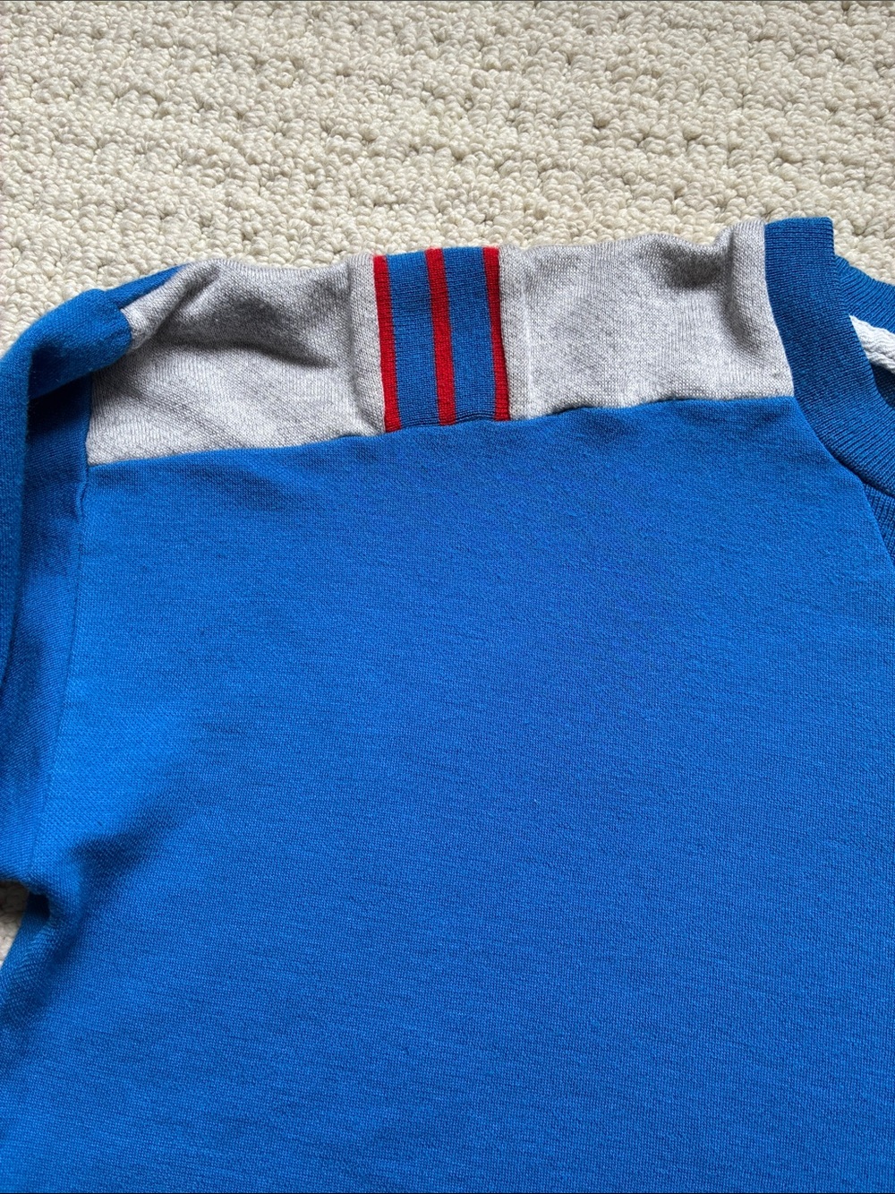 Puma Vintage 1980s Blue Color Block Crewneck Sweatshirt Size Unisex Large - Picture 2 of 12